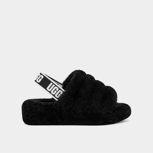 Ugg - Women’s Fluff Yeah Slide - size 8 - Black